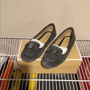 MICHAEL Michael Kors Gray Flats Suede Loafers